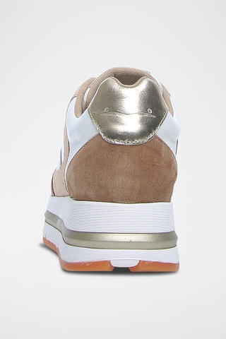 Zapatillas de piel Maran - Topo y blanco