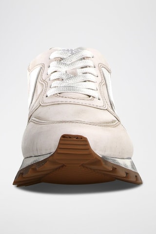 Zapatillas de piel con plataforma Paris - Beige