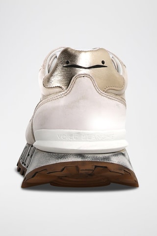 Zapatillas de piel con plataforma Paris - Beige