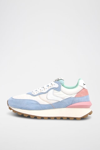 Nubuck Platform Sneakers Qwark - Blauw