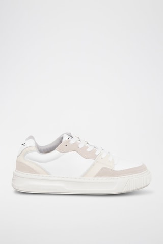 Zapatillas de piel Forx - Crudo y rosa empolvado