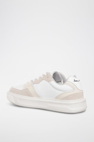 Zapatillas de piel Forx - Crudo y rosa empolvado