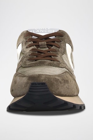 Zapatillas de piel Paris Race - Caqui