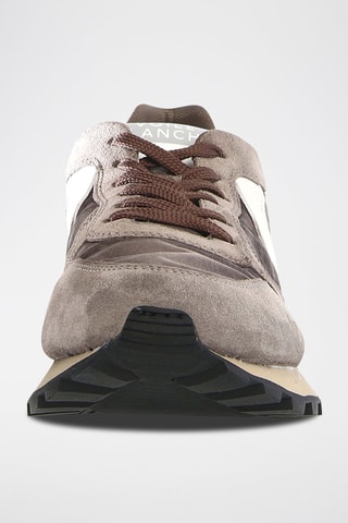 Zapatillas de piel Paris Race - Gris claro