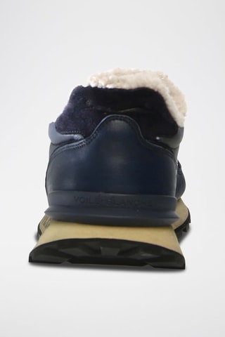 Zapatillas de piel forradas - Azul marino