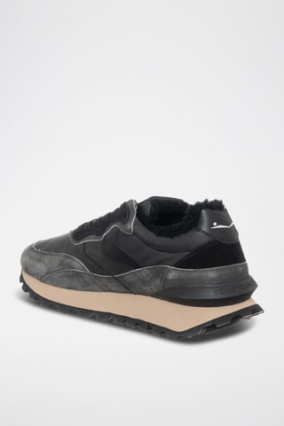 Zapatillas de piel forradas - Antracita