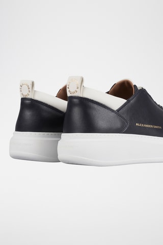 Leren Sneakers Wembley - Nachtblauw en Wit