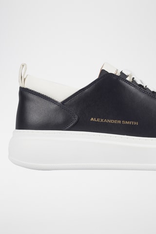 Leren Sneakers Wembley - Nachtblauw en Wit