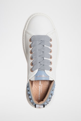 Zapatillas de piel con plataforma - Blanco