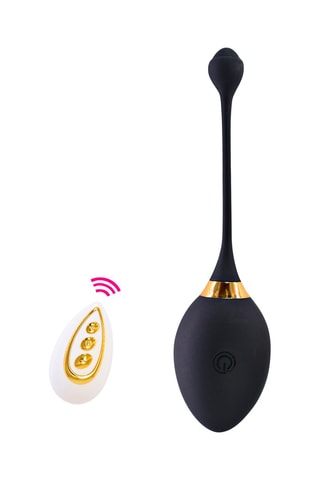 Ovo vibratório com telecomando Preto - 10,3 cm