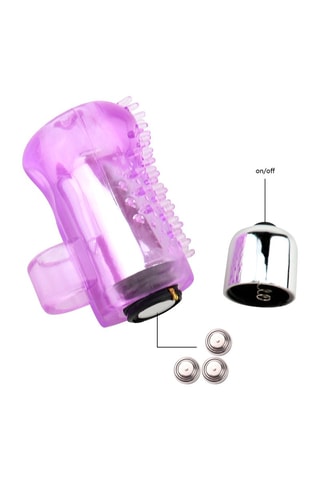 Mini dedo chinês vibratório Violeta - 8,5 cm