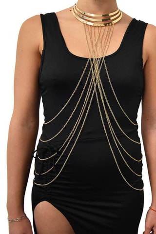 Joia de corpo colar Dourado