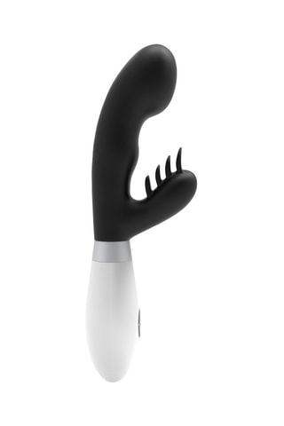 Vibrador rabbit Preto e branco - 21,2 cm
