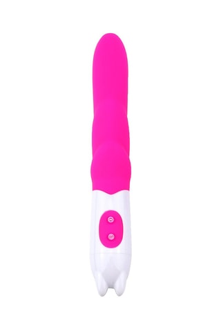 Vibrador Rosa e branco - 19,5 cm