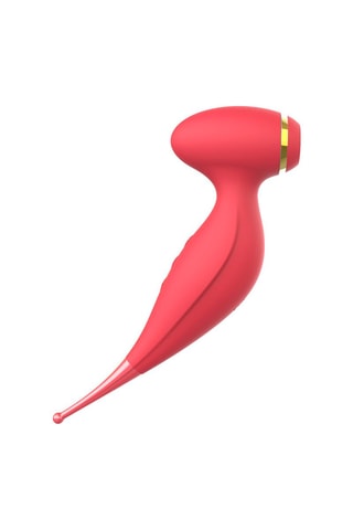 Estimulador clitoriano 2-em-1 waterproof - Vermelho