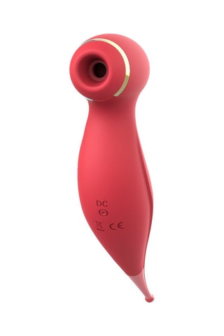 Estimulador clitoriano 2-em-1 waterproof - Vermelho