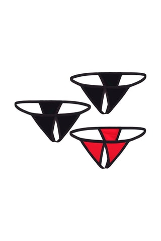 3 strings abertos  Preto e vermelho