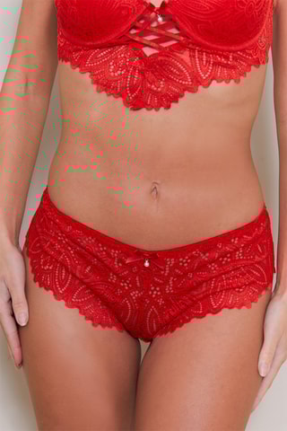 Soutien-gorge ampliforme et culotte Malo - Rouge