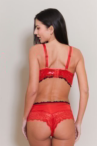 Soutien-gorge ampliforme et tanga Inad - Rouge