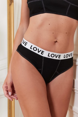 Brassière et tanga Emma - Noir