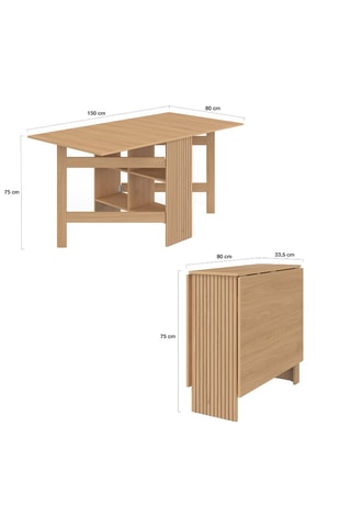 Mesa consola extensible Faustine - 150 x 75 x 80 cm