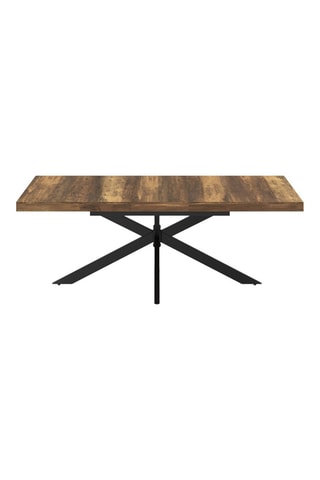 Mesa de comedor extensible Eliza - Imitación madera y negro