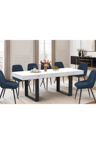 Mesa extensible Brixton - Blanco y negro