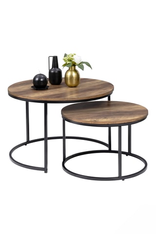 2 mesas de centro encajables Eliza - 70 x 46 x 70/54 x 35,5 x 54 cm