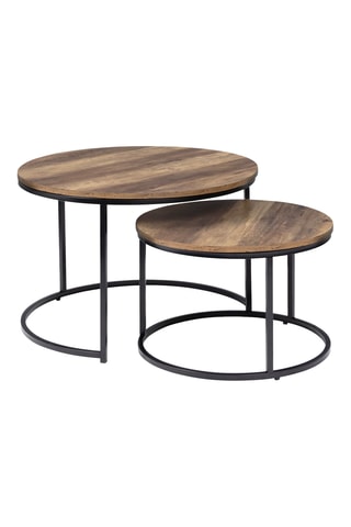 2 mesas de centro encajables Eliza - 70 x 46 x 70/54 x 35,5 x 54 cm