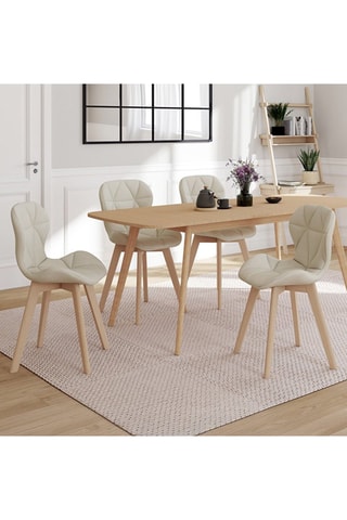 4 sillas de madera Gatsby - 46 x 79 x 50 cm