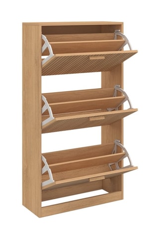 Zapatero de 3 puertas abatibles Faustine - 60 x 24 x 113 cm