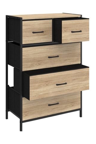 Cómoda de 5 cajones Iris - 60 x 30 x 90 cm