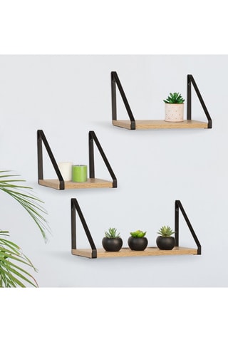 3 estantes murales industriales Memphis - Pack de 3