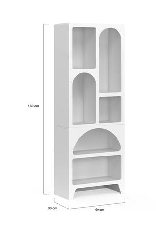 Estantería Organique 6 compartimentos blanco 160 cm