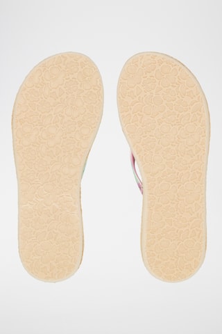 Tongs - Vert d'eau et rose - Roxy