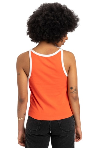Débardeur en coton biologique - Orange et blanc - Quiksilver