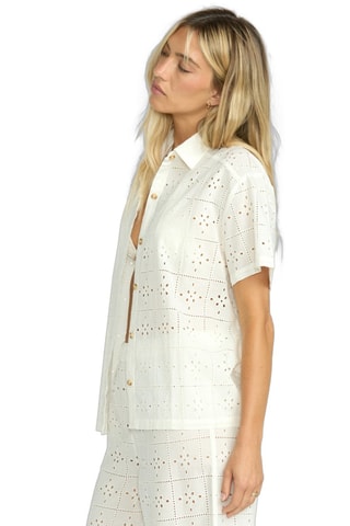 Chemisier oversize de plage en broderie anglaise - Blanc - Billabong