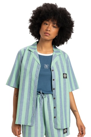 Chemise en coton biologique - Vert d’eau et ciel - Quiksilver