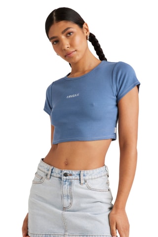 T-shirt cropped - Bleu cobalt - RVCA