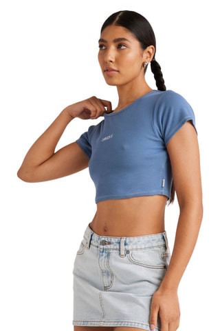 T-shirt cropped - Bleu cobalt - RVCA