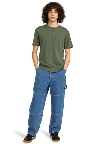 T-shirt regular en coton biologique - Vert foncé - Element