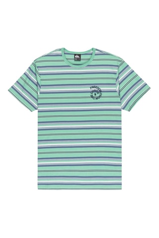 T-shirt en coton biologique - Vert clair et bleu cobalt - Quiksilver