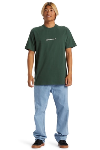 T-shirt regular en coton biologique - Vert foncé