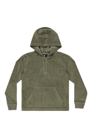 Sweat à capuche en velours - Vert olive - DC shoes