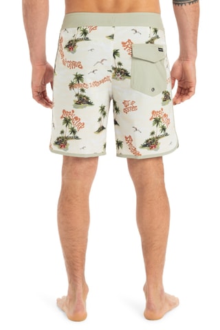 Short de surf - Blanc et vert - Quiksilver