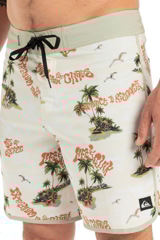 Short de surf - Blanc et vert - Quiksilver