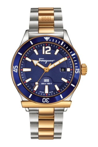 Relógio de quartzo em aço - Prateado e dourado