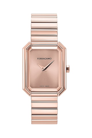 Relógio de quartzo banhado a ouro rosa