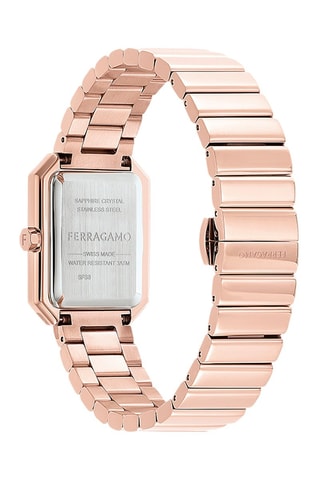 Relógio de quartzo banhado a ouro rosa