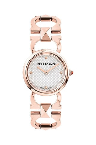 Relógio de quartzo banhado a ouro rosa